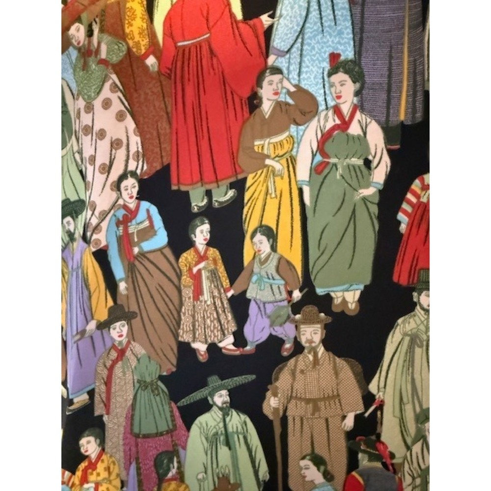 NWT Natori Dynasty Zip Caftan M‎ Korean Hanbok Print Luxury Robe $160 Retail - Picture 3 of 10